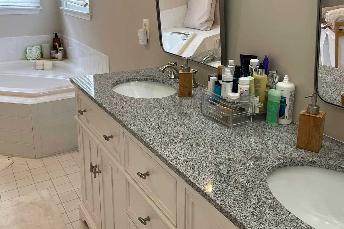 Bathroom deep scrub and dusting