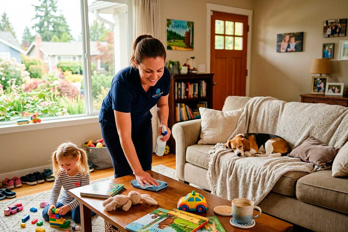 Weekly cleaning service for busy households