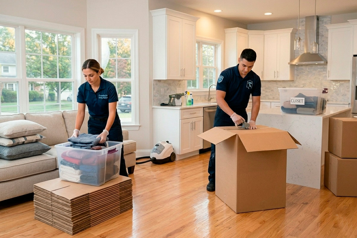 professional packing and cleaning help