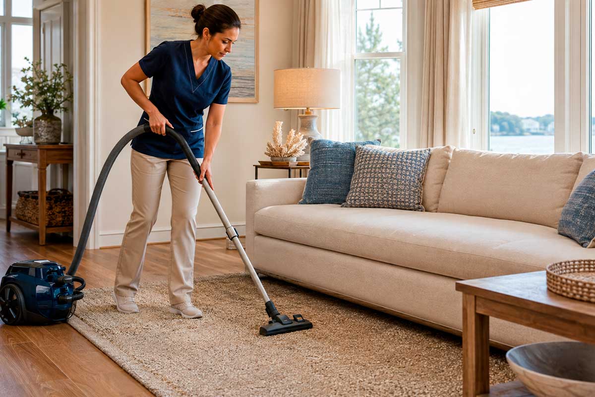 Professional deep cleaning for a Monmouth County coastal home after repeated beach use