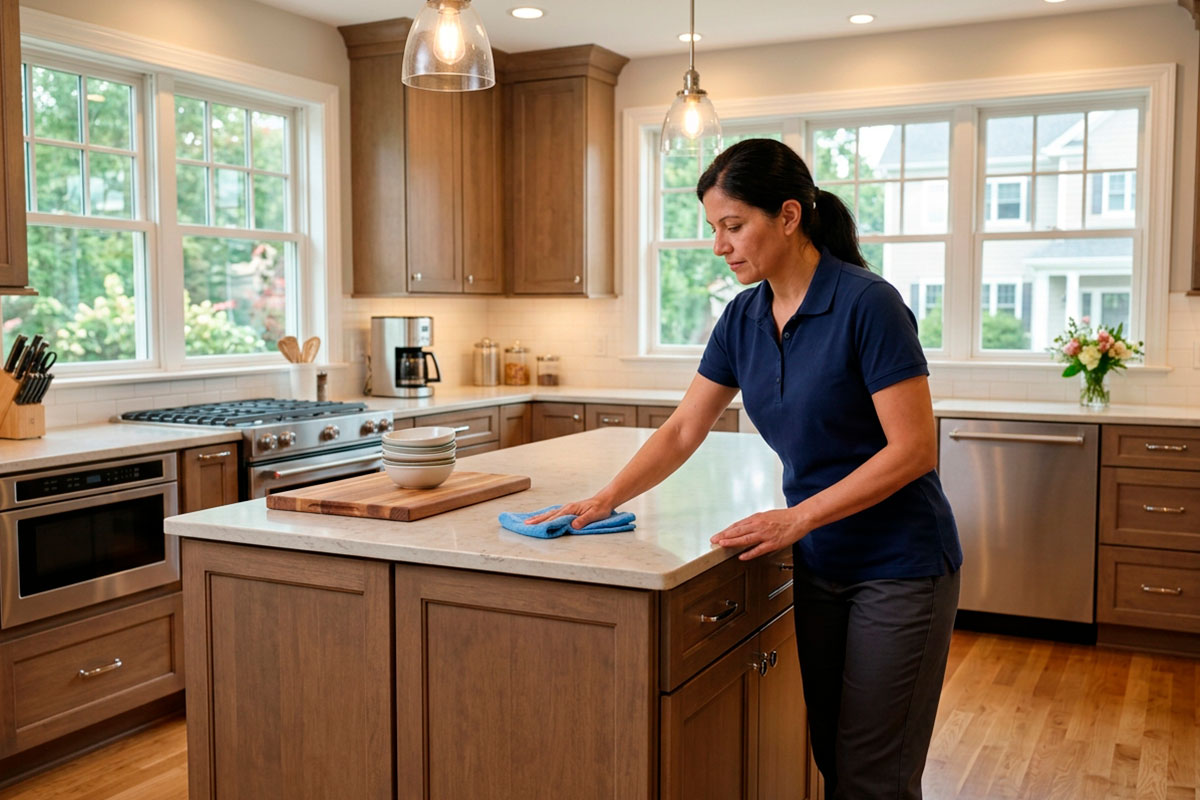 Local Monmouth County housekeepers maintaining a clean and organized home